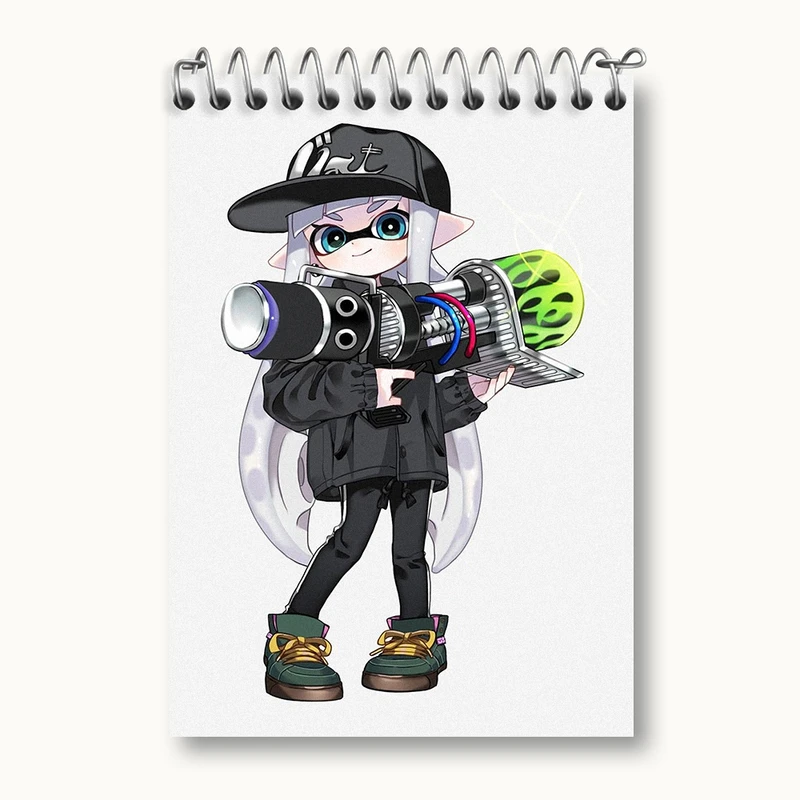 دفتر یادداشت 50 برگ خندالو مدل بازی اسپلاتون (Splatoon) کد 33296