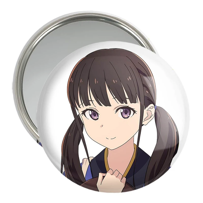 آینه جیبی خندالو مدل تاکینا و چیساتو انیمه Lycoris Recoil  کد 23067