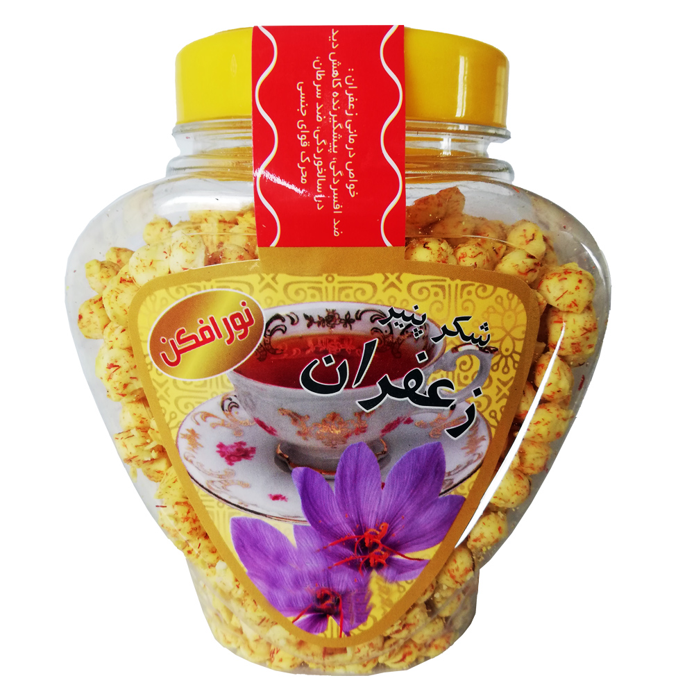 شکرپنیر رژیمی نورافکن با طعم زعفران طبیعی - 400 گرم