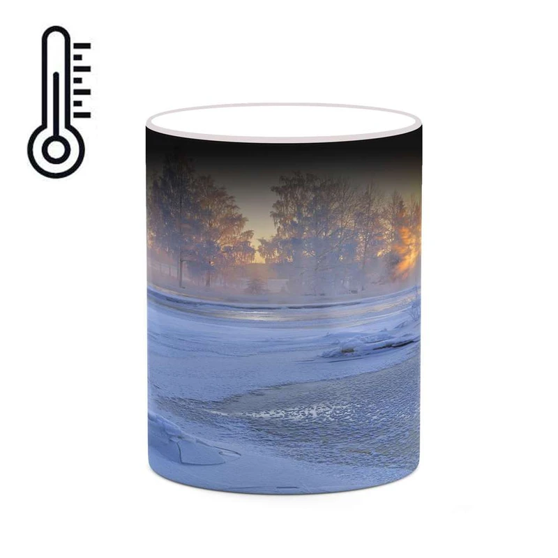 ماگ حرارتی کاکتی مدل منظره برفی کد mgh18481