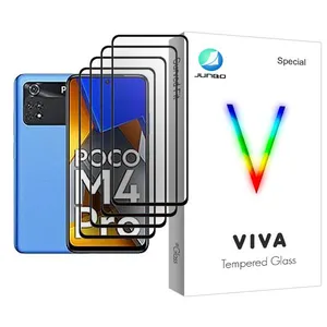 Junbo Viva Glass MIX004 Screen Protector For Xiaomi Poco M4 Pro Pack Of 4