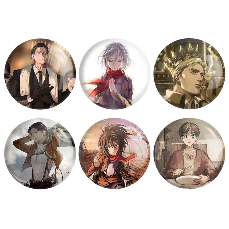 مگنت خندالو طرح انیمه اتک آن تایتان Attack on Titan کد 1045B مجموعه 6 عددی