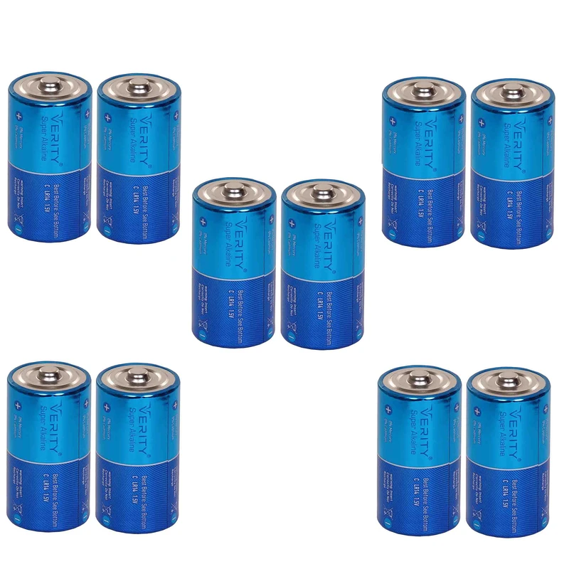 باتری C وریتی مدل سوپر آلکالاین بسته 10 عددی