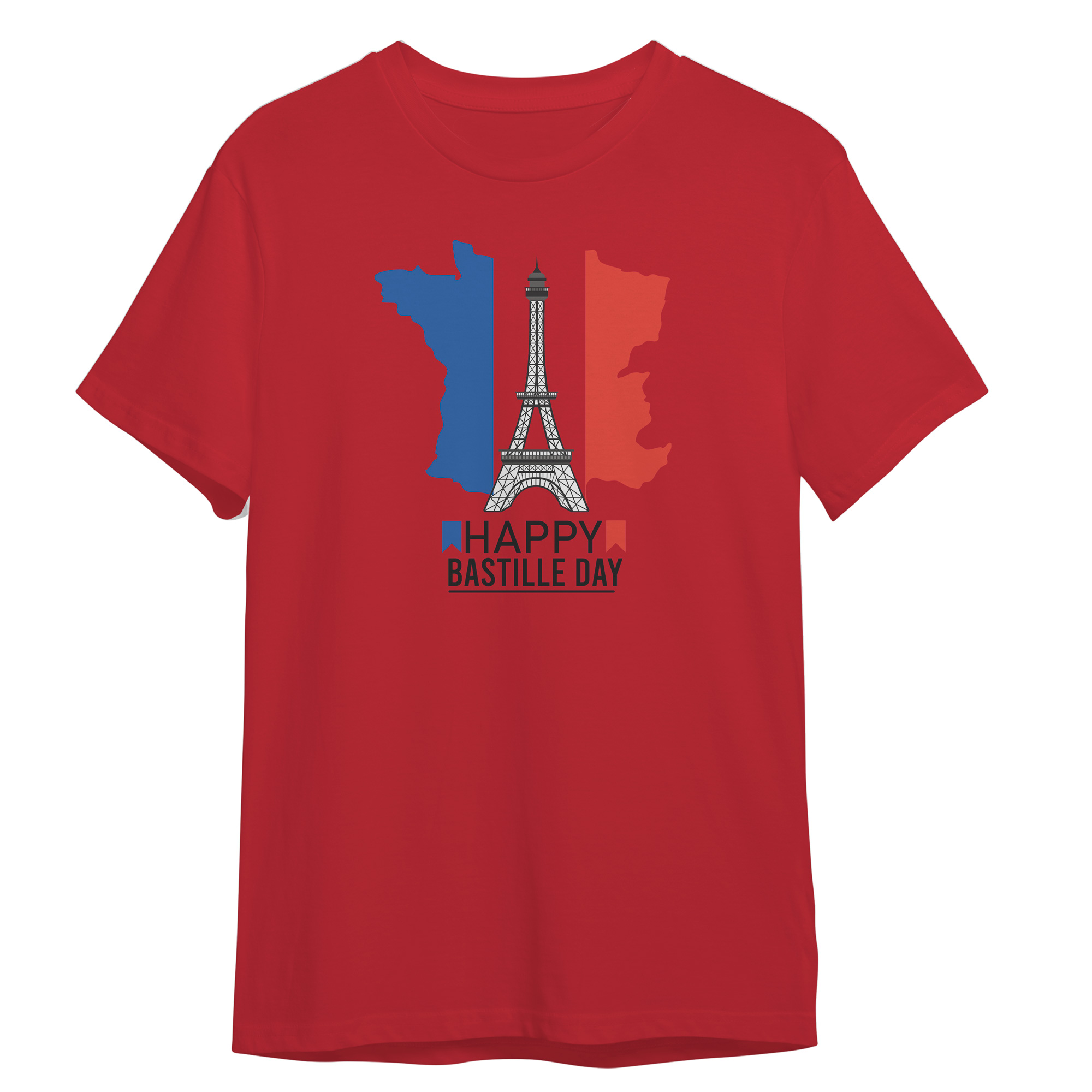 تی شرت آستین کوتاه مردانه مدل پاریس کد 287 رنگ قرمز