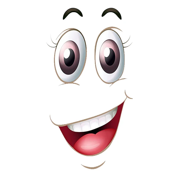  استیکر پارچه و لباس پاد آفرین طرح شکلک خنده کد 3918