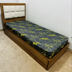 ملحفه ناتوسا مدل کشدار ماربل یک و نیم نفره سایز 200x120 سانتی متر