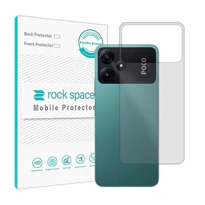 Transparent Rockspace HyGEL model phone back protector suitable for Xiaomi Poco M6 Pro mobile phone