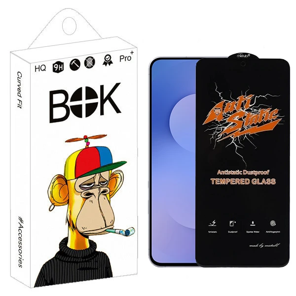 محافظ صفحه نمایش آنتی استاتیک بوک مدل View مناسب برای گوشی موبایل سامسونگ Galaxy s25 fe