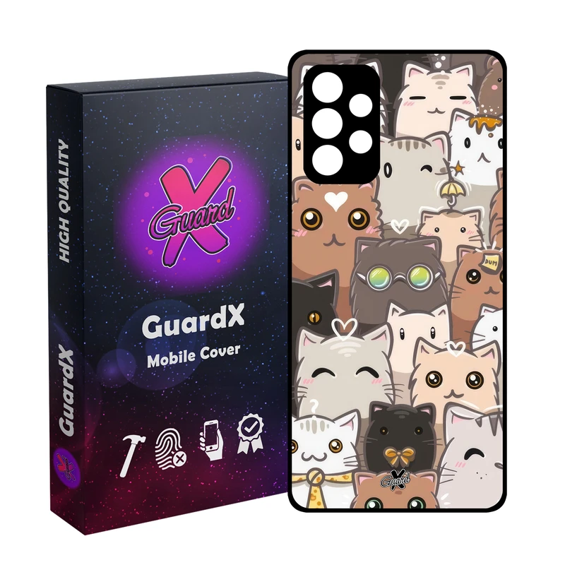 کاور گارد ایکس طرح Cat مدل Glass10674 مناسب برای گوشی موبایل سامسونگ Galaxy A32 4G