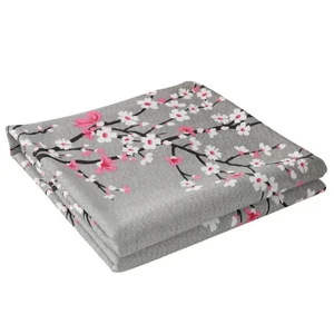 ملحفه تشک مهمان مدل شکوفه گیلاس یک نفره سایز 195×100 سانتی متر