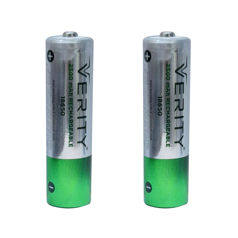 باتری لیتیوم وریتی مدل 5C-18650-Pin-2 ظرفیت 2500 میلی آمپر ساعت بسته 2 عددی