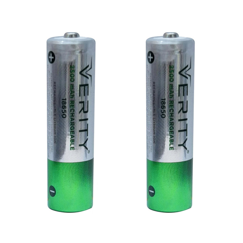 باتری لیتیوم وریتی مدل 5C-18650-Pin-2 ظرفیت 2500 میلی آمپر ساعت بسته 2 عددی