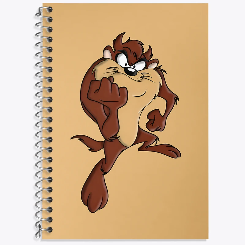 دفتر زبان 50 برگ خندالو مدل دو خط طرح Taz Mania کد N5761