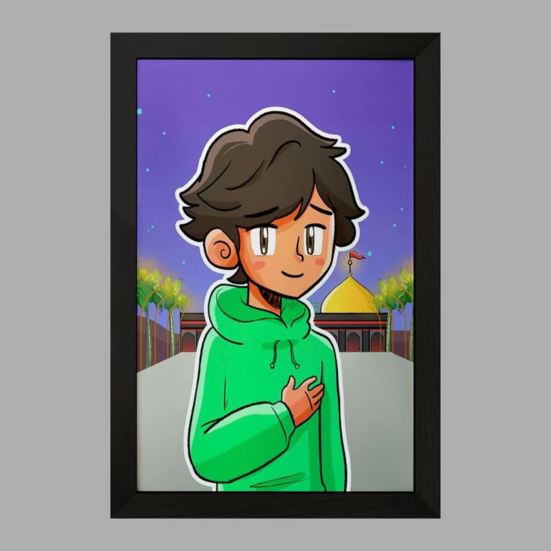 تابلو خندالو مدل کودکانه محرم و اربعین امام حسین  کد 7695