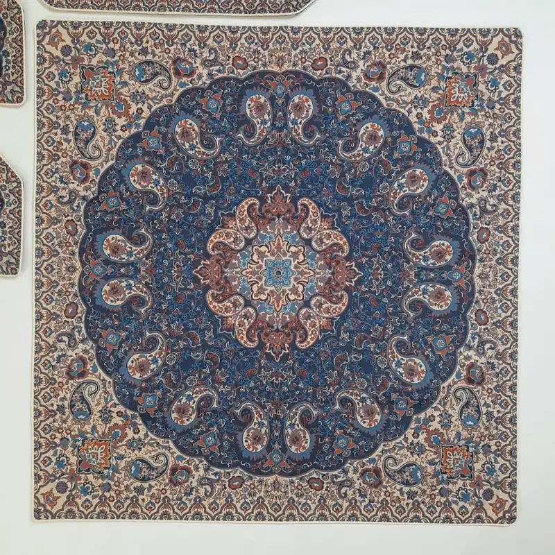 ست 4 تکه رومیزی ترمه طرح نسترن