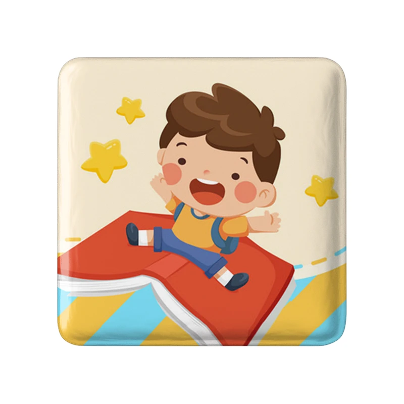 مگنت خندالو طرح بازگشت به مدرسه مدل مربعی کد 30031