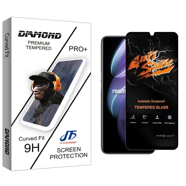 محافظ صفحه نمایش جی اف مدل Diamond Antistatic مناسب برای گوشی موبایل ریلمی V30