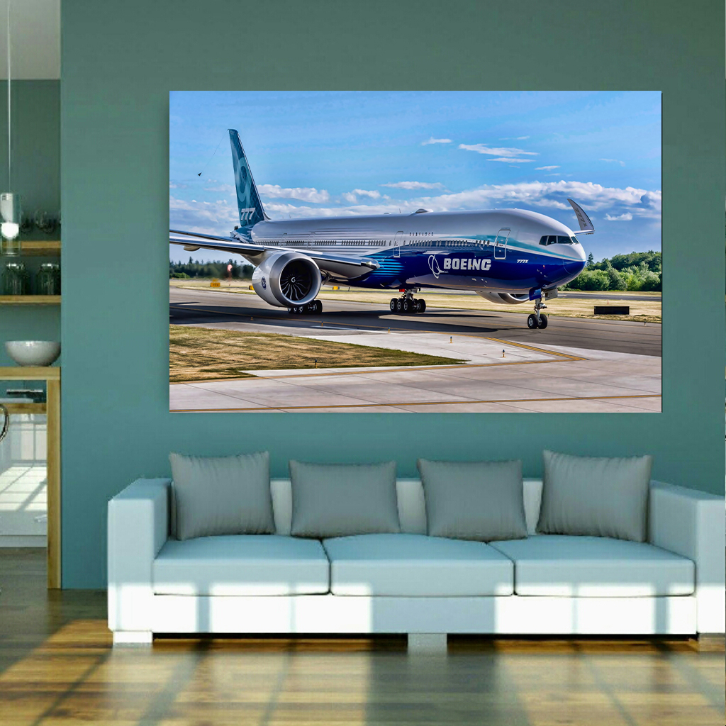 تابلو بوم طرح هواپیما مدل Boeing 777X کد AR2501