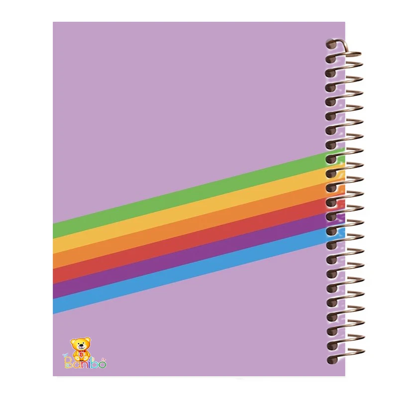 دفتر مشق 100 برگ بانیبو طرح  رنگین کمان کد 810