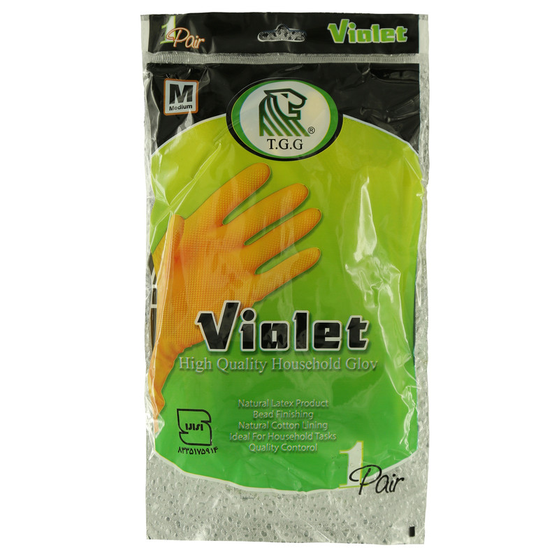 دستکش نظافت ویولت مدل ساق کوتاه دستکش نظافت ویولت مدل ساق کوتاه