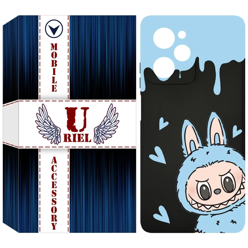 کاور یوریل قاب مدل KSH کد 131 طرح عروسک لبوبو مناسب برای گوشی موبایل شیائومی Poco X5 Pro / Redmi Note 12 Pro 5G