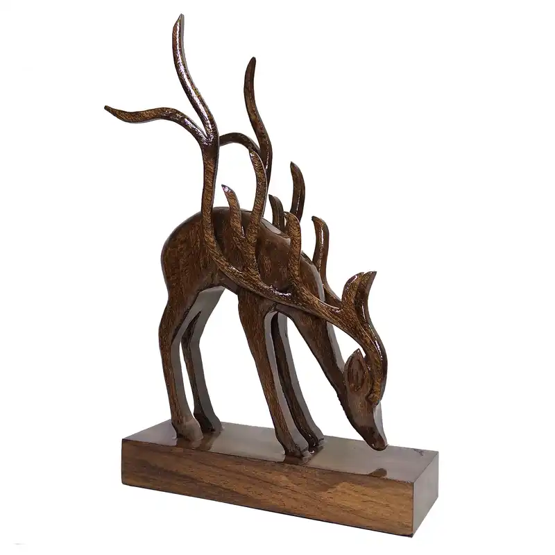 مجسمه چوبی طرح غزال مدل 40229