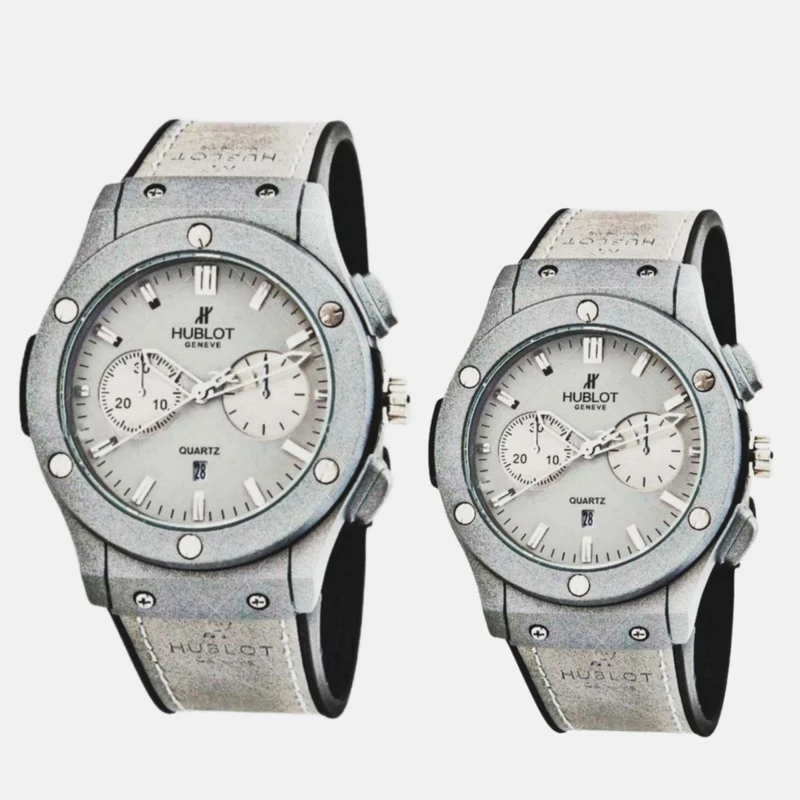 ست ساعت مچی عقربه ای زنانه و مردانه  مدل تک موتور ساده