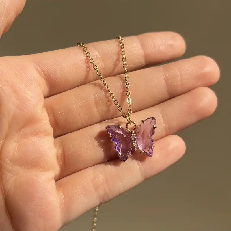 گردنبند زنانه مدل پروانه کد 01