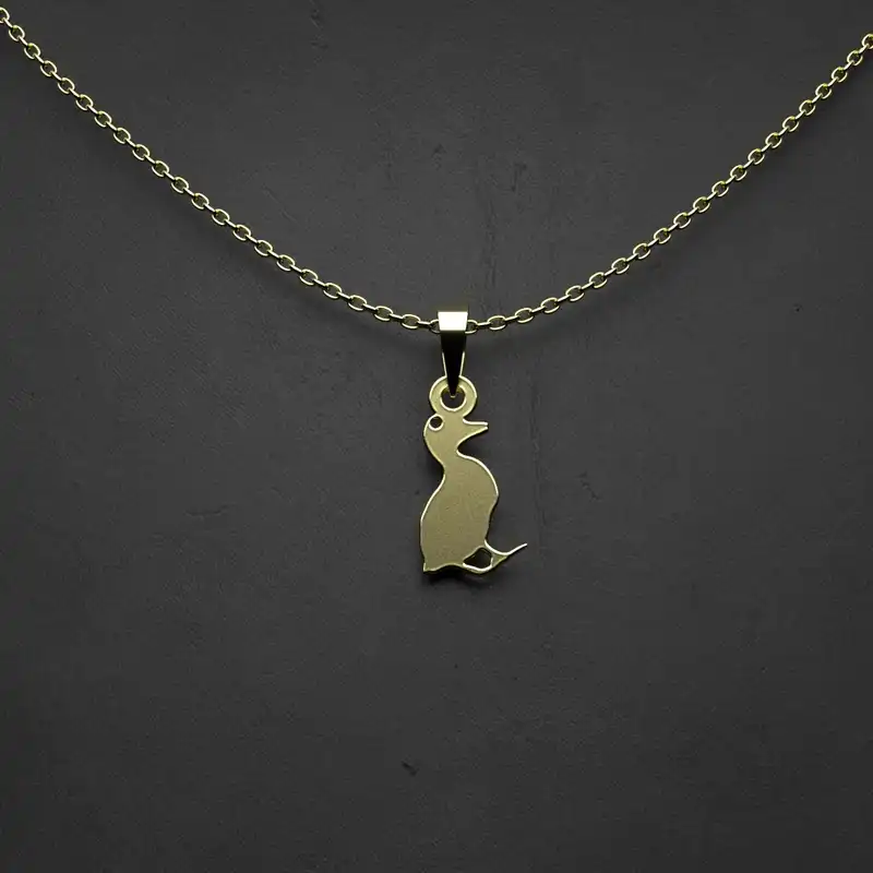 گردنبند طلا 18 عیار زنانه مدوپد مدل ارد کد QQ2-1-1064