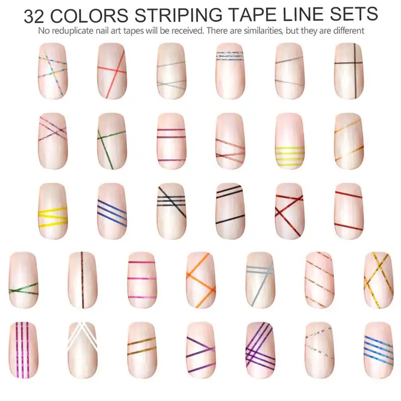 ست نوار ناخن پرگاس مدل PRO-40 مجموعه 10 عددی