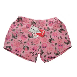 شلوارک زنانه مدل جغد زنگ صورتی