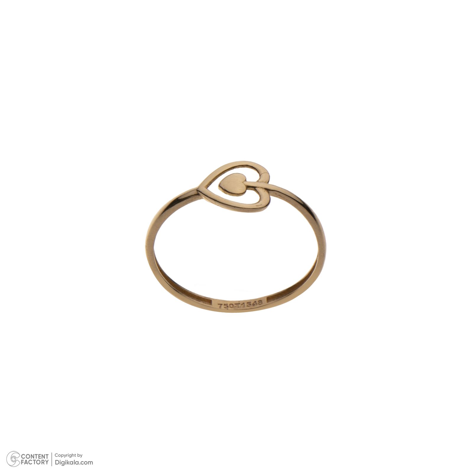 انگشتر طلا 18 عیار زنانه مایا ماهک مدل MR1260 طرح قلب -  - 4