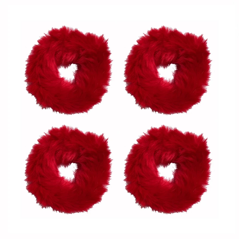 کش مو زنانه مدل خزدار بسته 4 عددی