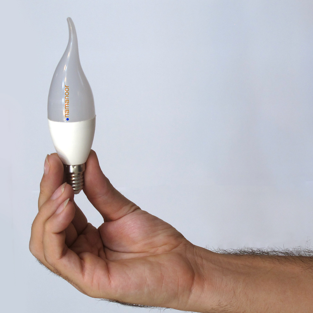 لامپ ال ای دی 7 وات نمانور مدل اشکی پایه E14 بسته 12 عددی