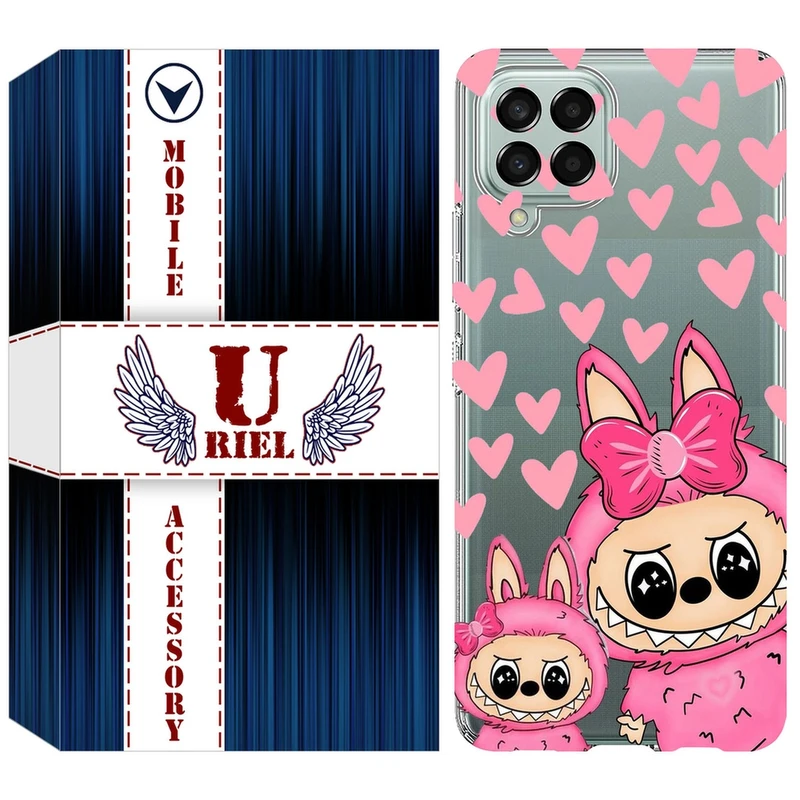 کاور یوریل مدل Clear کد 105 طرح لبوبو Labubu مناسب برای گوشی موبایل سامسونگ Galaxy A12 / A12 Nacho / M12