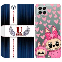 کاور یوریل قاب مدل Clear کد 105 طرح لبوبو Labubu مناسب برای گوشی موبایل سامسونگ Galaxy M33
