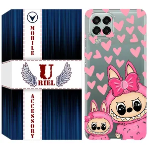 کاور یوریل قاب مدل Clear کد 105 طرح لبوبو Labubu مناسب برای گوشی موبایل سامسونگ Galaxy M33