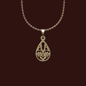 گردنبند طلا 18 عیار زنانه مدوپد مدل هندسی کد W2-1-1186