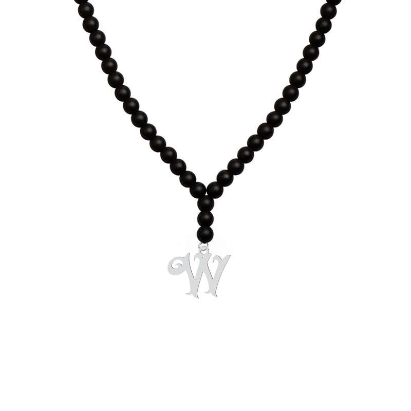 گردنبند نقره زنانه هایکا مدل حرف W کد n.ha1-805