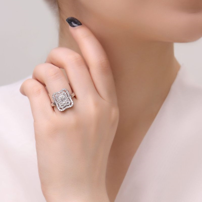 انگشتر نقره زنانه مدل RI E56