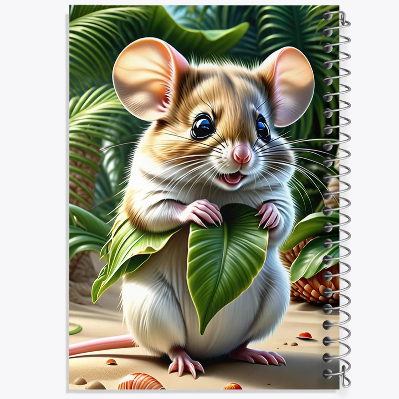 دفتر شطرنجی 50 برگ خندالو طرح موش کد F6748