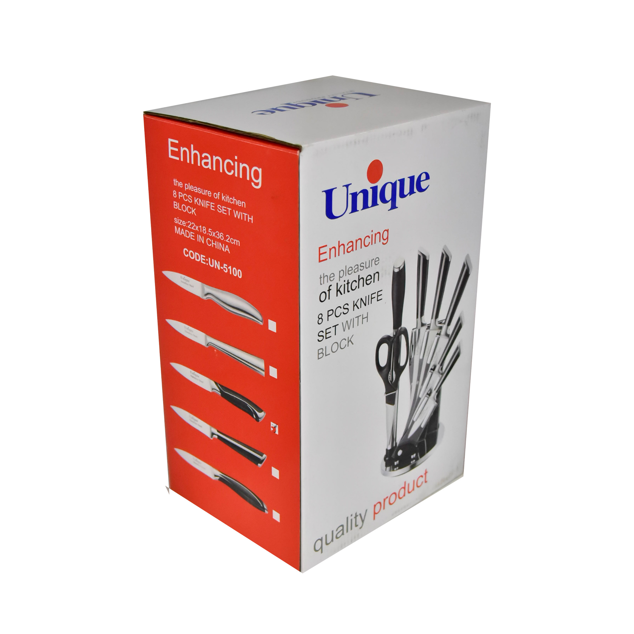 سرویس چاقو 8 پارچه یونیک مدل 2_SE کد 5544