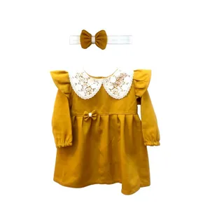 ست پیراهن و تل مو نوزادی مدل لوپی کد 1001