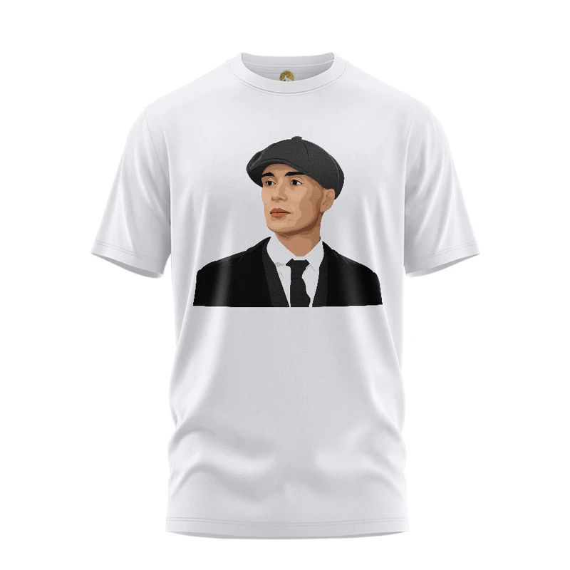 تی شرت آستین کوتاه زنانه هومرو مدل TW369 طرح توماس شلبی