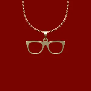 گردنبند طلا 18 عیار زنانه مدوپد مدل عینک کد Q2-1-1164