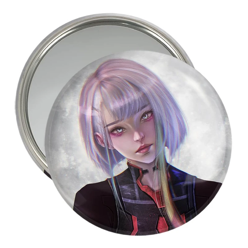 آینه جیبی خندالو مدل لوسی انیمه سایبر بانک Cyberpunk  کد 22443