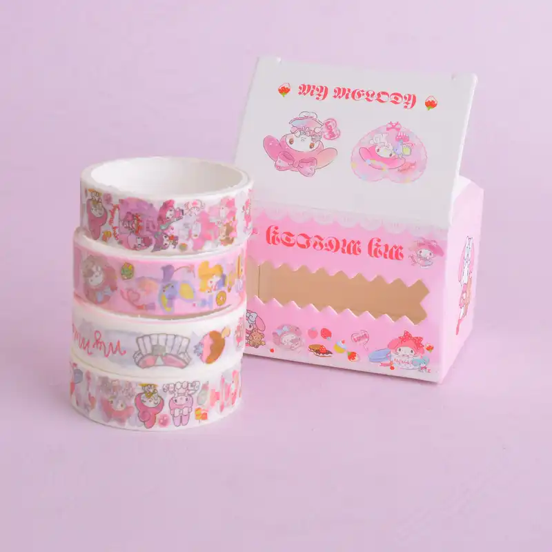 چسب نواری مدل واشی طرح ملودی عرض 1.5 سانتی متر بسته 4 عددی