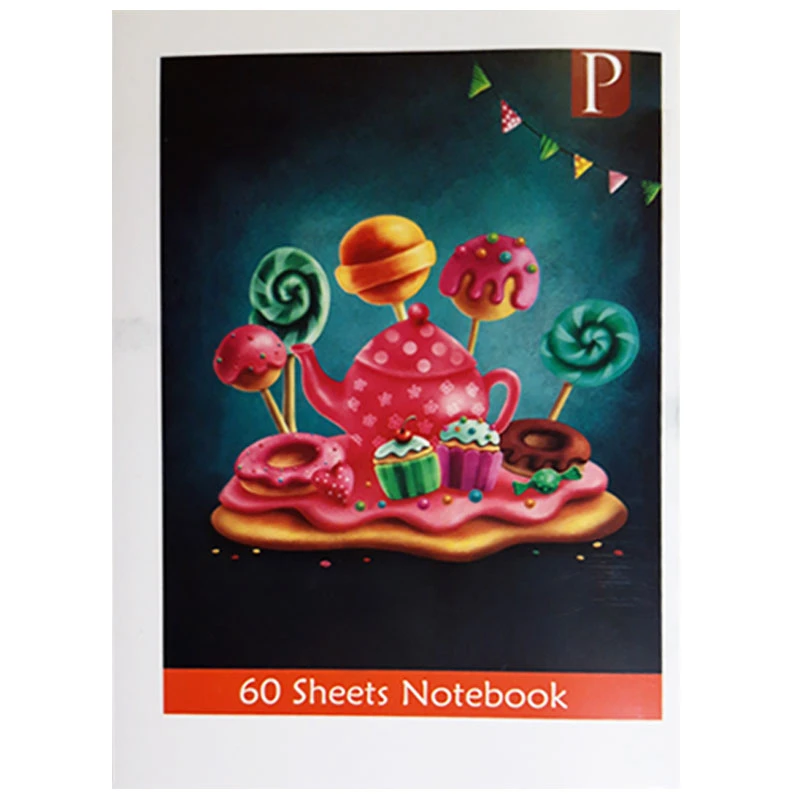 دفتر مشق 60 برگ مدل آبنبات 