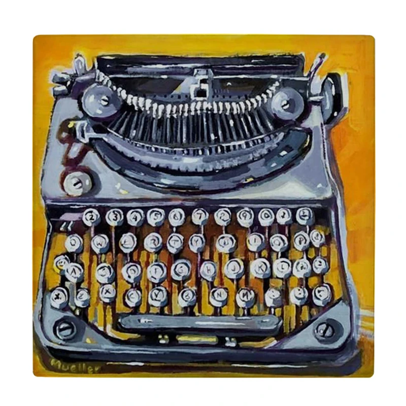 زیر لیوانی طرح نقاشی ماشین تحریر کد    3888694_2104