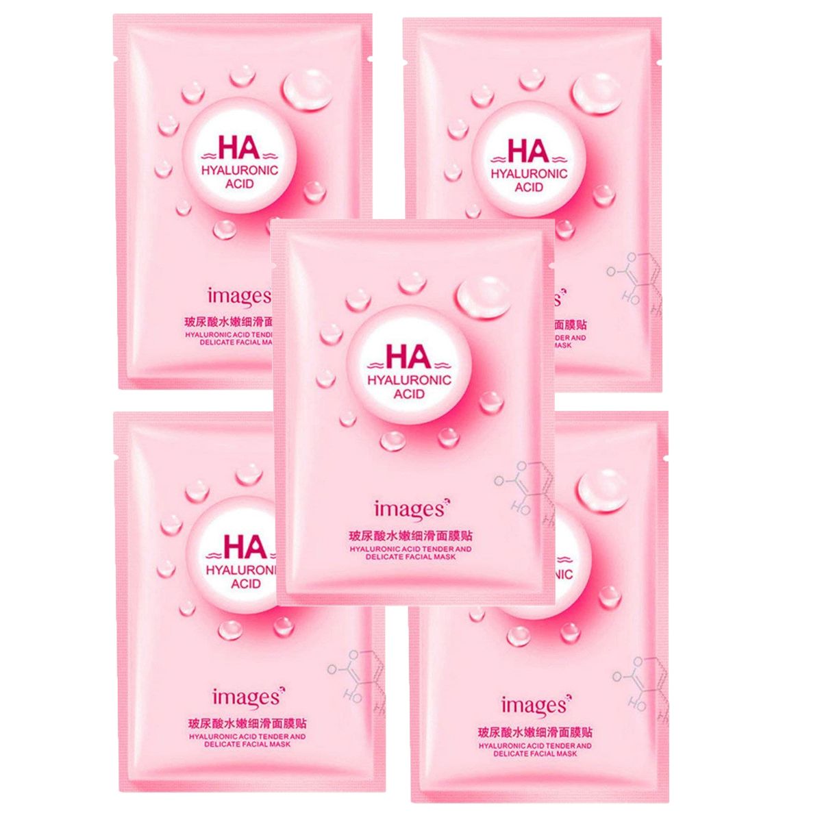 ماسک صورت ایمجز مدل HYALURONIC ACID وزن 25 گرم بسته 5 عددی -  - 2
